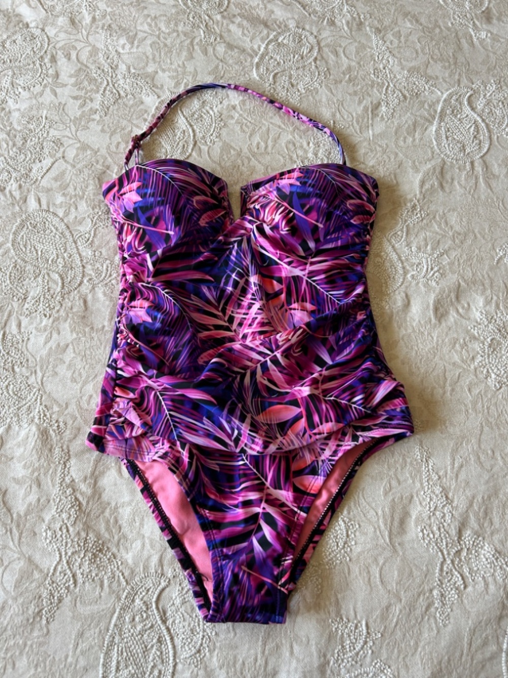 ✨ George NWT Size 6 Tropical Ruched One-Piece Swimsuit ✨